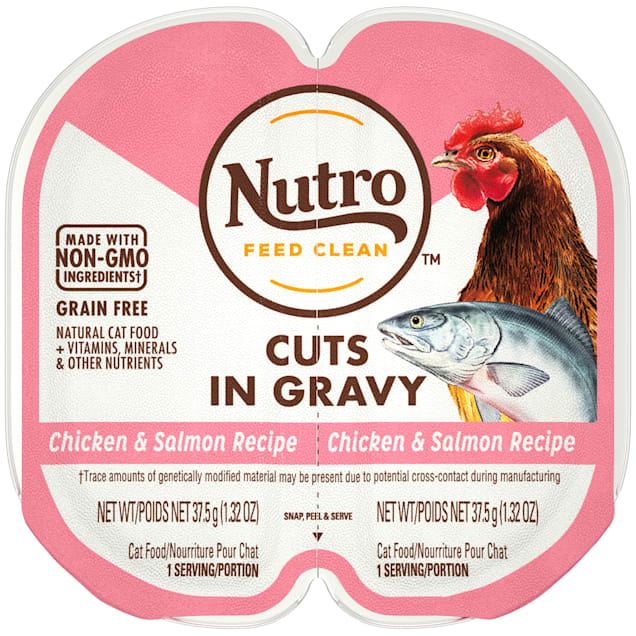 Nutro Perfect Portions Cuts in Gravy Real Chicken and Salmon Wet Cat Food, 2.64 oz. - Carousel image #1