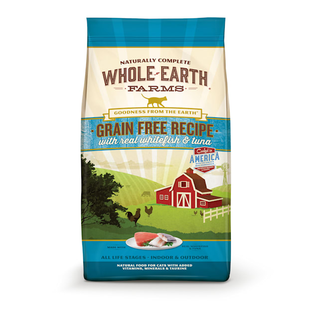 Whole Earth Farms Grain Free Whitefish & Tuna Recipe Cat Dry Food, 10 lbs. - Carousel image #1
