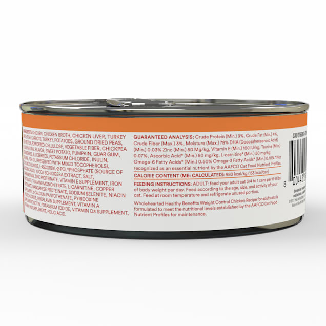 Canned cat food calories cheap