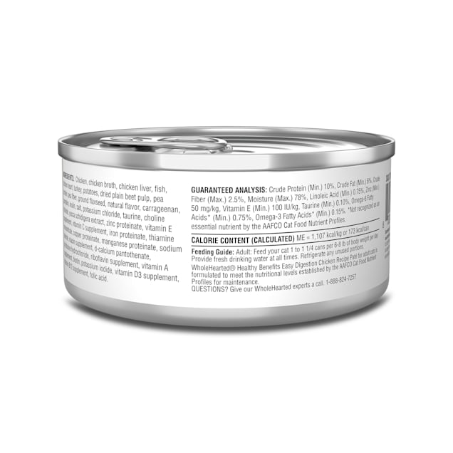 Wholehearted easy best sale digestion cat food