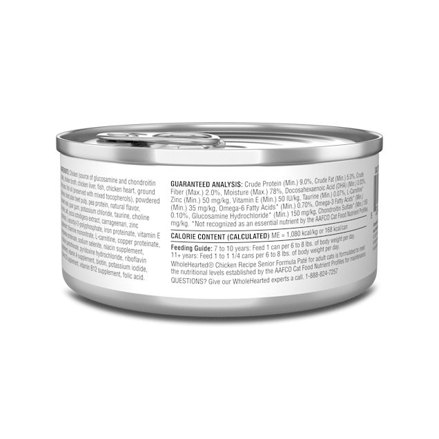 Wholehearted cat clearance food ingredients