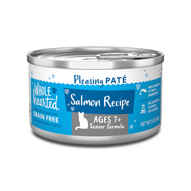 WholeHearted Grain Free Salmon Recipe Pate Senior Wet Cat Food, 3 oz