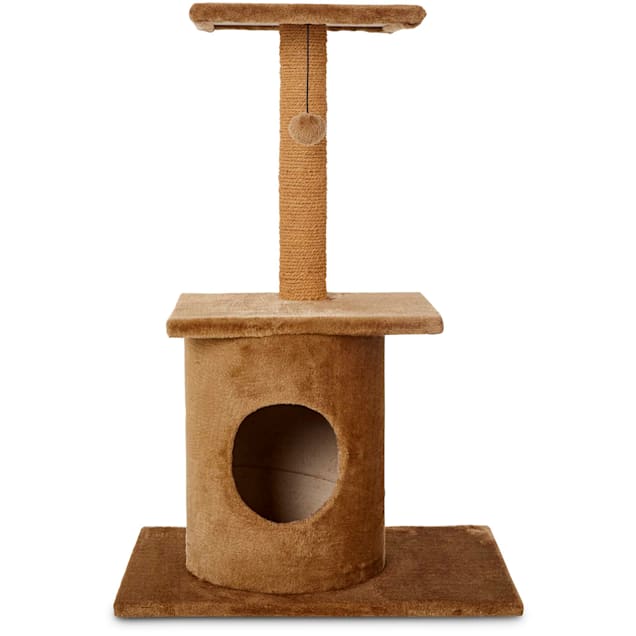 Animaze Brown Cat Tree Condo with Scratching Post, 36" H - Carousel image #1