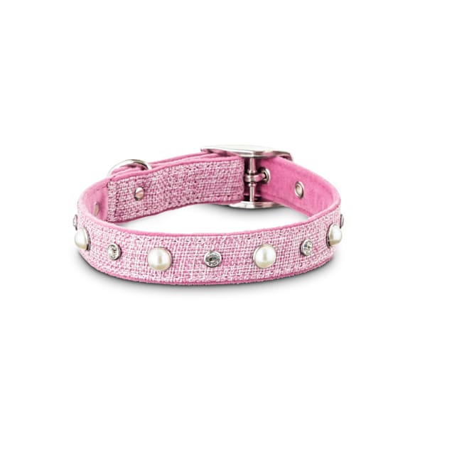 Pink tweed collar online