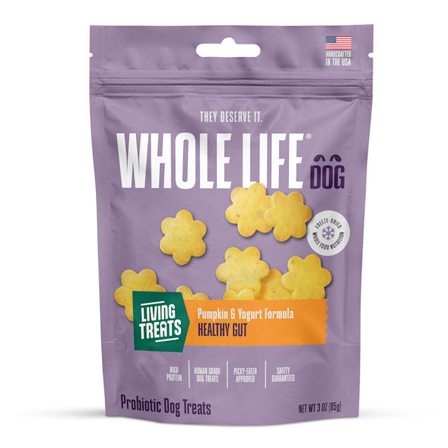 Whole Life Pumpkin Probiotic Dog Treats Freeze Dried 3 oz