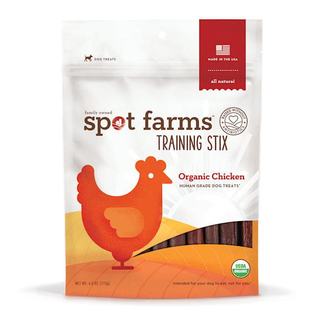 Spot Farms Organic Chicken Training Stix Human Grade Dog Treats, 4 oz. - Carousel image #1
