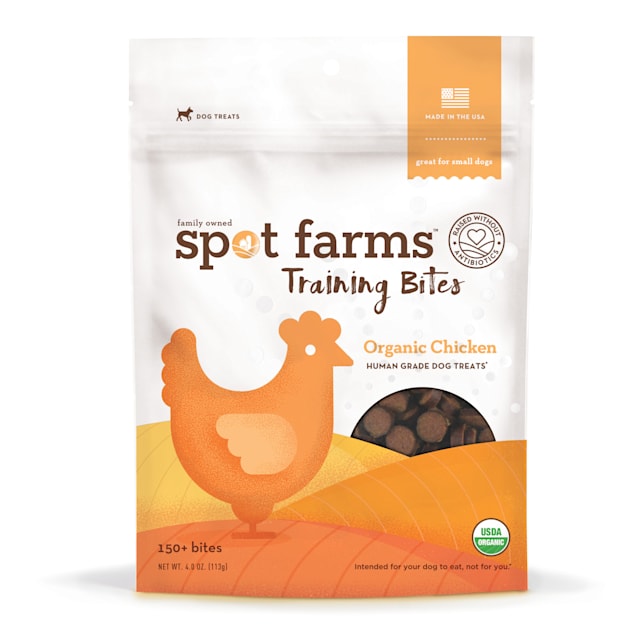Spot Farms Organic Chicken Training Bites Human Grade Dog Treats, 4 oz. - Carousel image #1