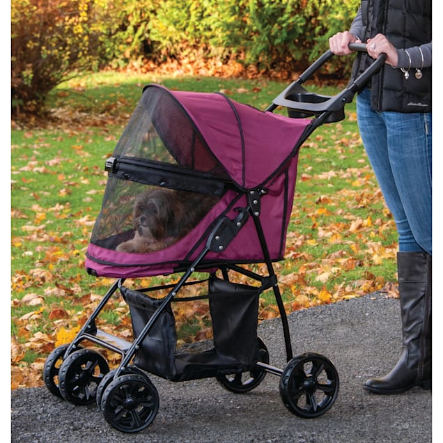  Pet Gear No-Zip Special Edition 3 Wheel Pet Stroller for Cats/ Dogs, Zipperless Entry, Easy One-Hand Fold, Removable Liner, Cup Holder, 4  Colors : Pet Supplies