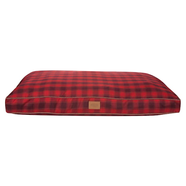 Pendleton Plaid Pet Bed in Red Ombre, 48" L x 36" W - Carousel image #1