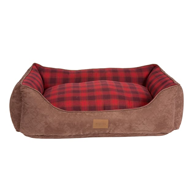 Pendleton Plaid Kuddler in Red Ombre, 35" L x 26" W - Carousel image #1