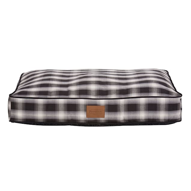 Pendleton Plaid Pet Bed, 36" L X 27" W X 4" H, Charcoal Ombre Petco