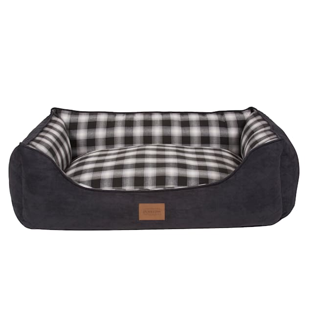 Pendleton Plaid Kuddler Dog Bed, 27" L X 21" W X 21" H, Charcoal Ombre - Carousel image #1