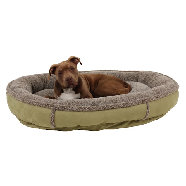 Carolina Pet Faux Suede & Sherpa Comfy Cup in Sage, 42" L x 36" W - Carousel image #1