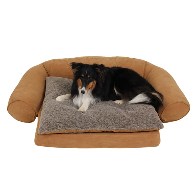 Carolina Pet Company Ortho Sleeper Comfort Couch, 47" L X 32" W X 4" H, Caramel - Carousel image #1