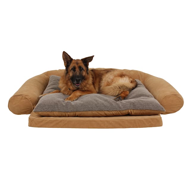 Carolina Pet Ortho Sleeper Comfort Couch in Caramel, 69" L x 48" W - Carousel image #1