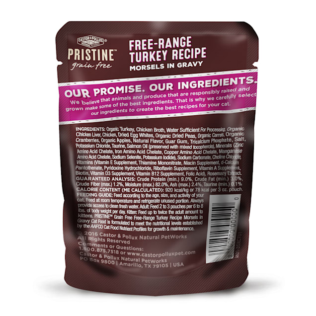 Pristine cat hot sale food reviews