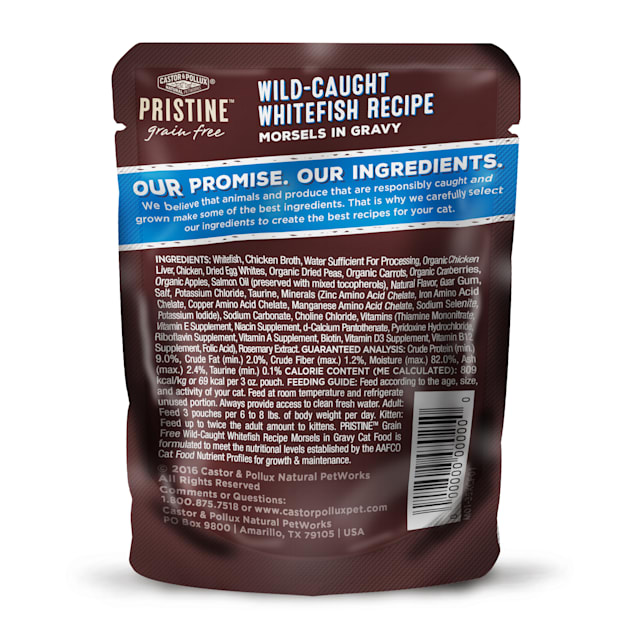 Castor and pollux pristine cat food sales