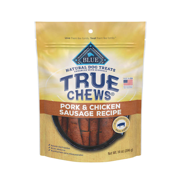 True Chews Pork & Chicken Sausage Recipe Dog Treats, 14 oz. - Carousel image #1