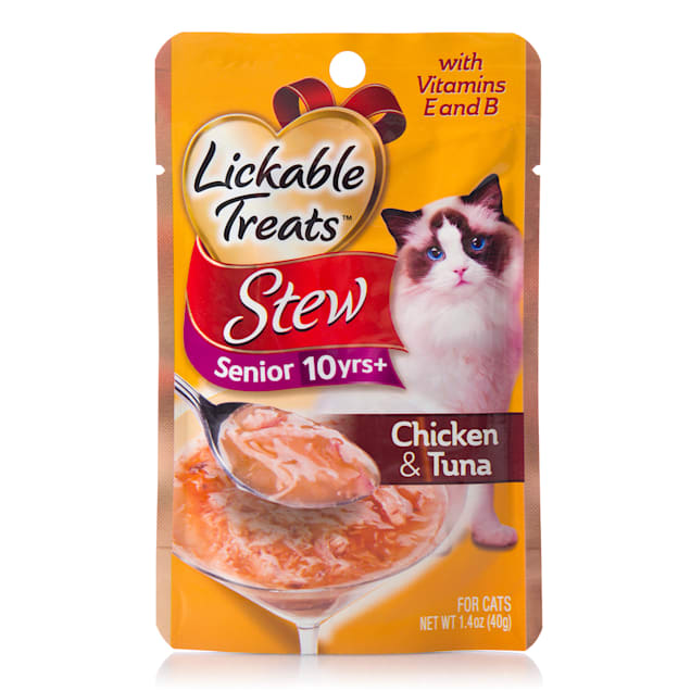 Lickable Treats Stew Chicken & Tuna for Senior Cats 10 years +, 1.4 oz. - Carousel image #1
