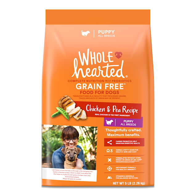 WholeHearted Grain Free Chicken and Pea Recipe Dry Puppy Food, 25 lbs. - Carousel image #1