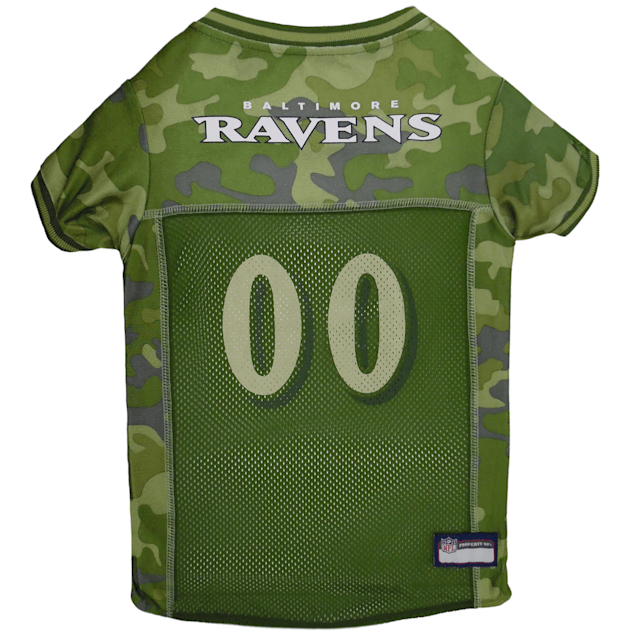 Pets First Baltimore Ravens Camo Jersey, X-Small