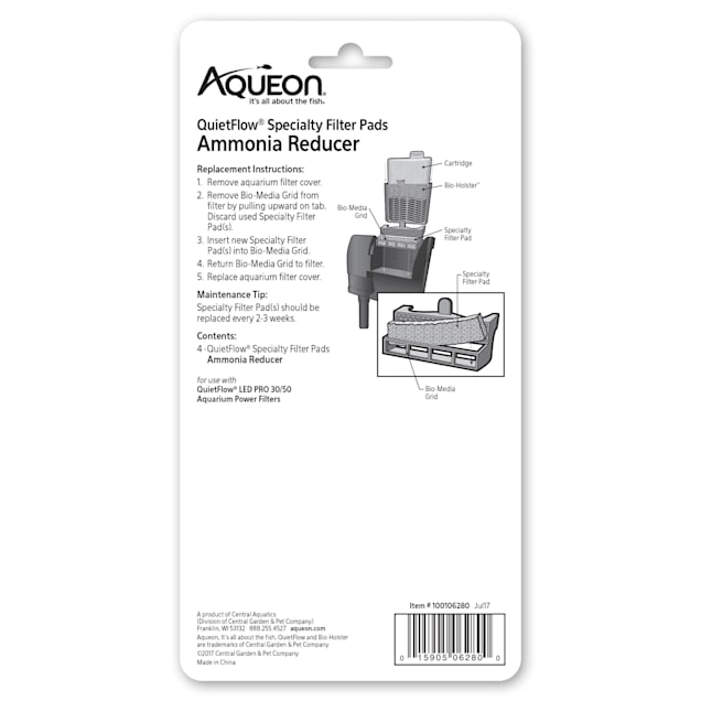 Aqueon Amonia Remover for QuietFlow LED PRO Filter 30 50 Petco