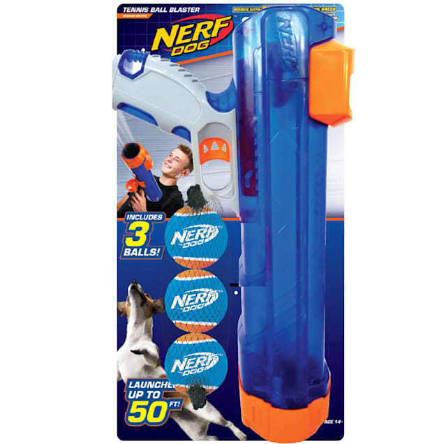 Nerf Dog Tennis Ball Blaster Toy Shoots Up To 50' Includes Ball Great Exercise 
