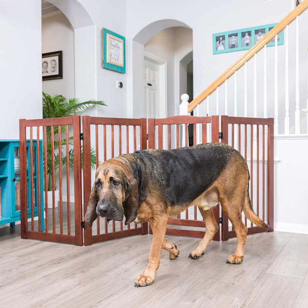 Wooden pet gate with door deals