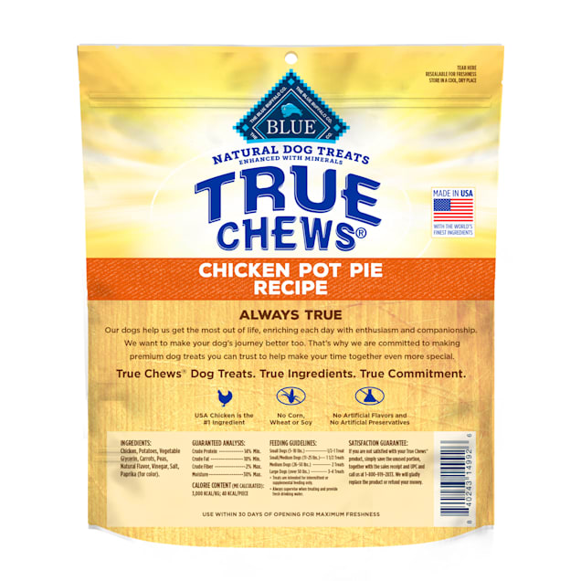 True Chews Chicken Pot Pie Recipe Dog Treats 12 oz