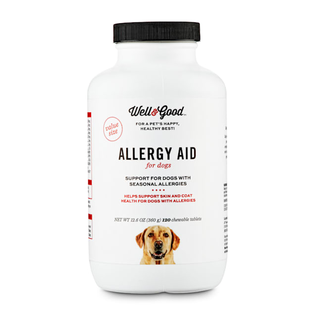 well good dog allergy aid chewable tablets 12 6 oz count of 120