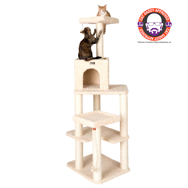 Armarkat Classic Real Wood Cat Tree Model A6902 Beige, 69" H - Carousel image #1