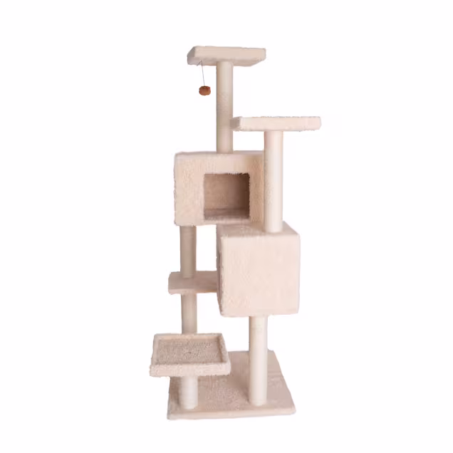 Armarkat Classic Real Wood Cat Tree Model A6702 Beige, 67" H - Carousel image #1