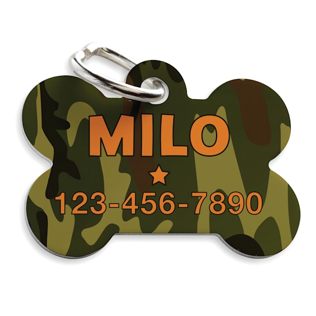 Custom Personalization Solutions Personalized Camo Pet Tag Green - Carousel image #1