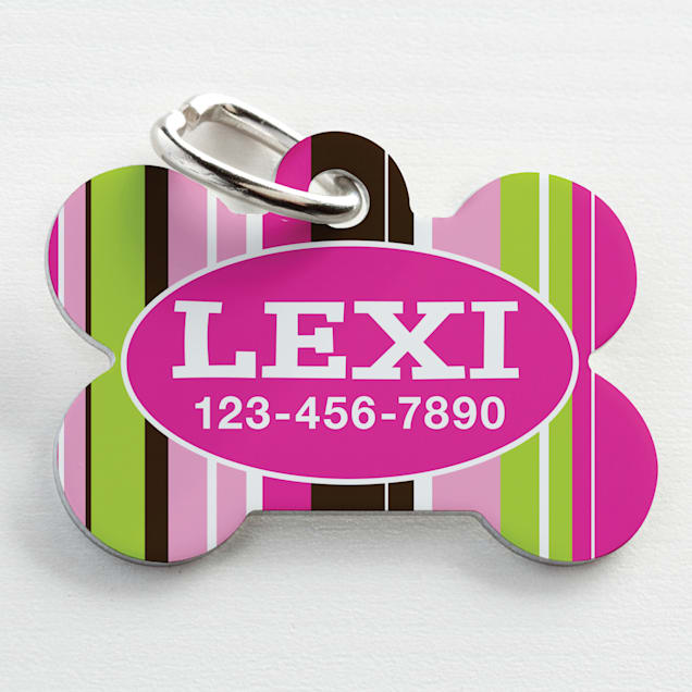 Custom Personalization Solutions Personalized Pet Tag Stripes Female - Carousel image #1