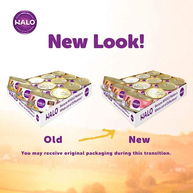 Halo Adult Grain Free Chicken Salmon Turkey Recipe Variety Pack
