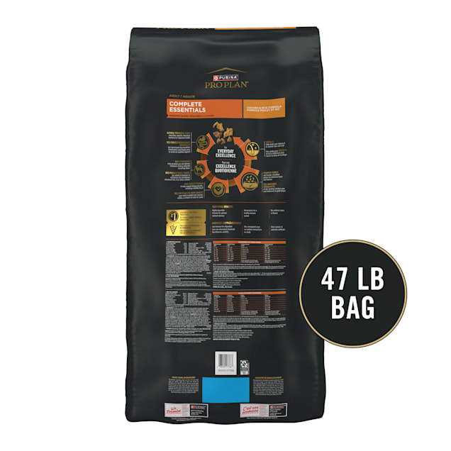 Purina Pro Plan Complete Essentials Shredded Blend Chicken and Rice Dry Dog Food Formula with Probiotics for Dogs 47 lbs. Petco