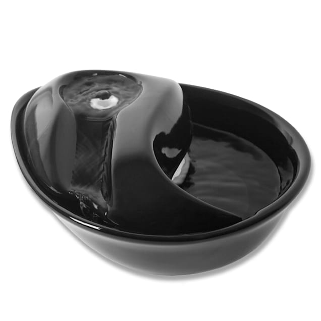 Pioneer Pet Raindrop Ceramic Fountain Black for Cats, Medium - Carousel image #1