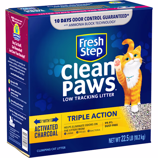 Fresh Step Clean Paws Triple Action Scented Clumping Cat Litter 22 5 Lbs Petco