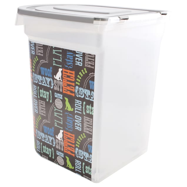 Paw Prints Food Bin Wordplay 26 lbs. Capacity Large Petco