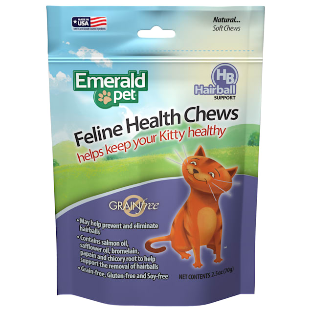 Emerald Pet Feline Hairball Control Treat For Cats, 2.5 oz - Carousel image #1