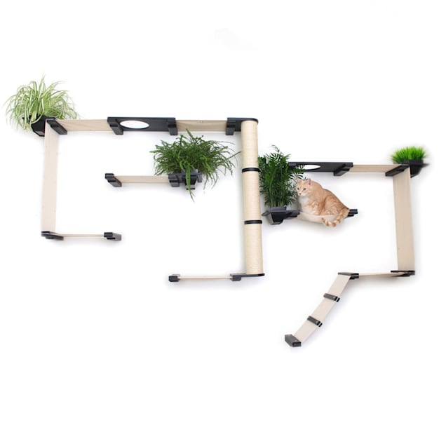 CatastrophiCreations The Cat Mod Gardens Complex with Planters for Cats in Onyx, 109 IN W X 63 IN H - Carousel image #1
