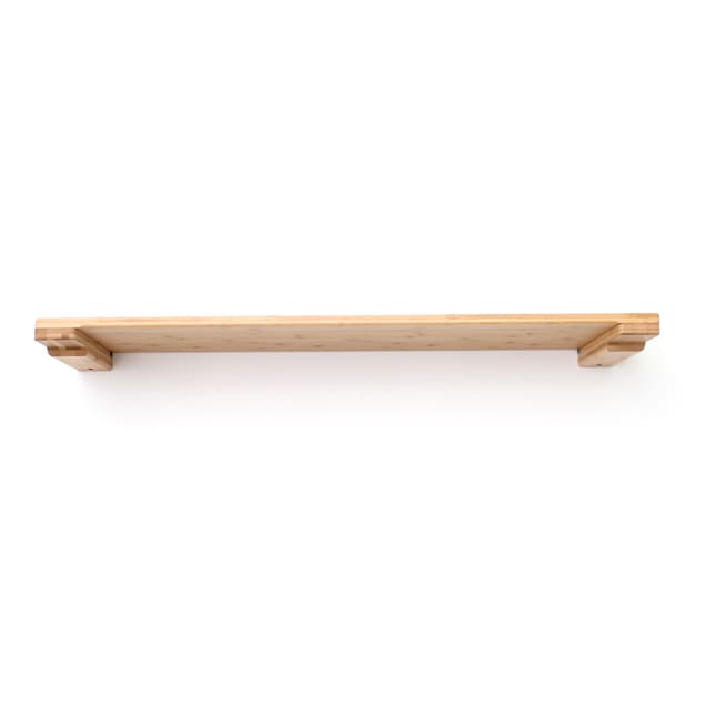 CatastrophiCreations The Cat Mod 34" Solid Wood Shelf for Cats in Natural, 34 IN W X 3 IN H - Carousel image #1