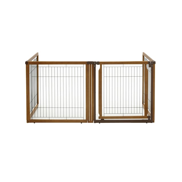 Deluxe freestanding pet gate with clearance door richell