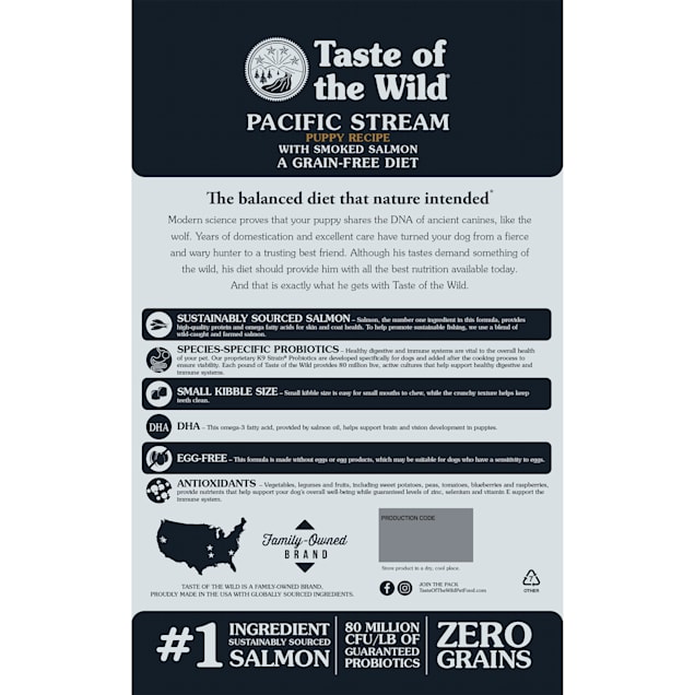 Taste Of The Wild Pacific Stream Grain Free Smoked Salmon Dry Puppy Food 28 Lbs Petco Taste of the wild wetlands is a highly delicious food for your dogs, providing complete and balanced nutrition that nourishes them at the highest level. taste of the wild pacific stream grain free smoked salmon dry puppy food 28 lbs