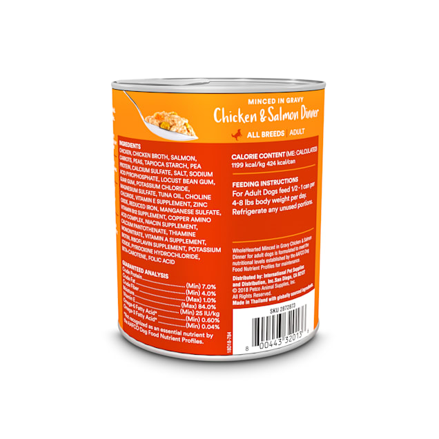 WholeHearted Grain Free Adult Chicken and Salmon Dinner Wet Dog Food 12.5 oz. Case of 8 Petco