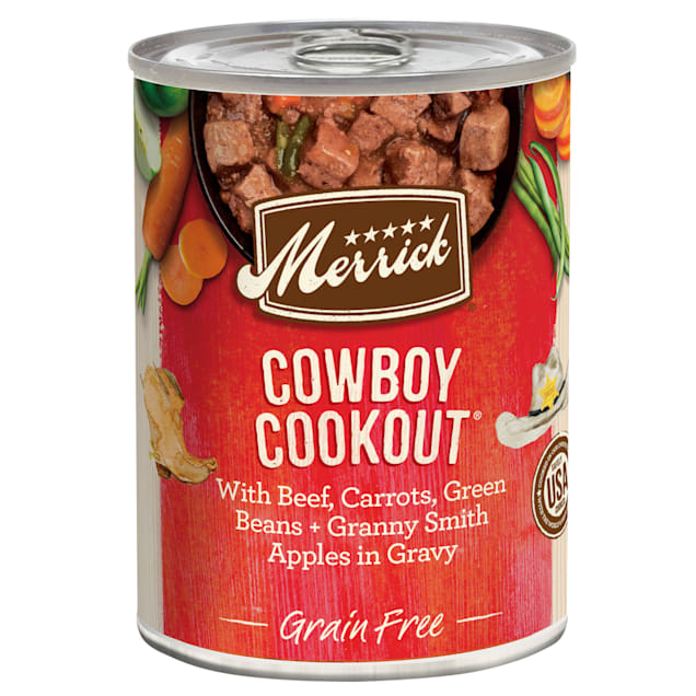 Merrick Grain Free Cowboy Cookout Wet Dog Food, 12.7 oz., Case of 12 - Carousel image #1