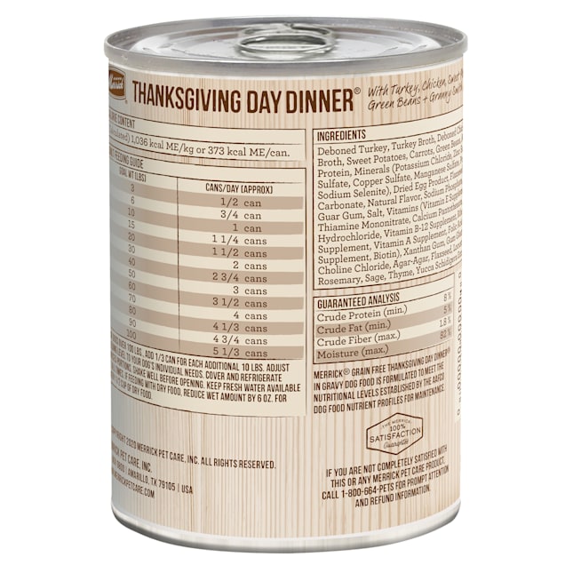 Merrick Grain Free Thanksgiving Day Dinner Wet Dog Food 12 7 Oz Case Of 12 Petco