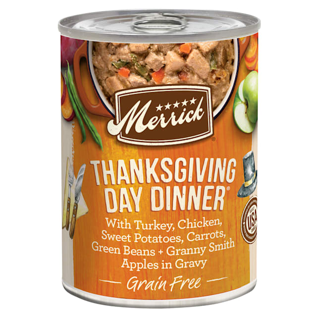 Merrick Grain Free Thanksgiving Day Dinner Wet Dog Food, 12.7 oz., Case of 12 - Carousel image #1