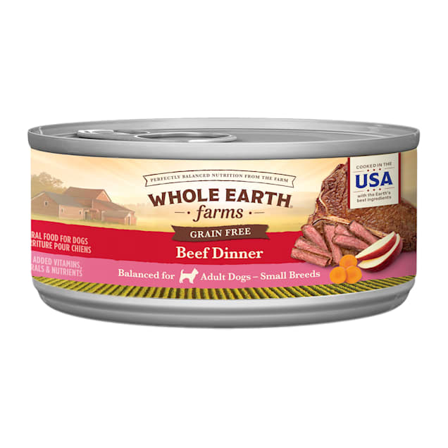 Whole Earth Farms Grain Free Beef Dinner Small Breed Wet Dog Food, 3 oz. - Carousel image #1