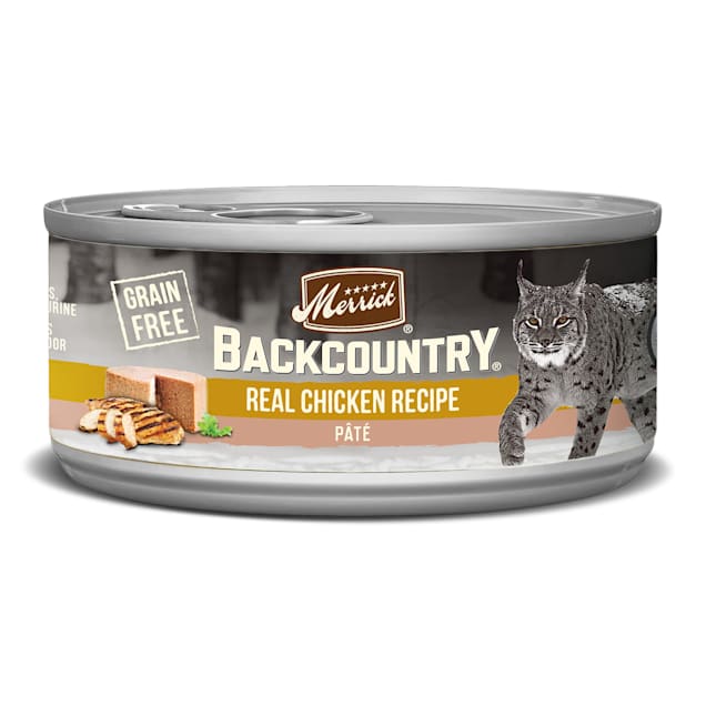 Merrick Backcountry Grain Free Real Chicken Recipe Pate Wet Cat Food, 5.5 oz., Case of 24 - Carousel image #1